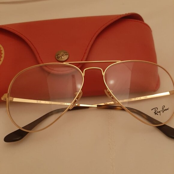 NEW RAY BAN RB 6489 2500 GOLD AUTHENTIC EYEGLASSES 55-14 140 - Picture 1 of 2